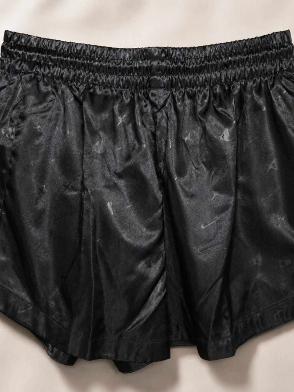 Nike HM7710-010 Black Satin Basketball Shorts Pink Swoosh Women’s M NWT - Picture 7 of 10